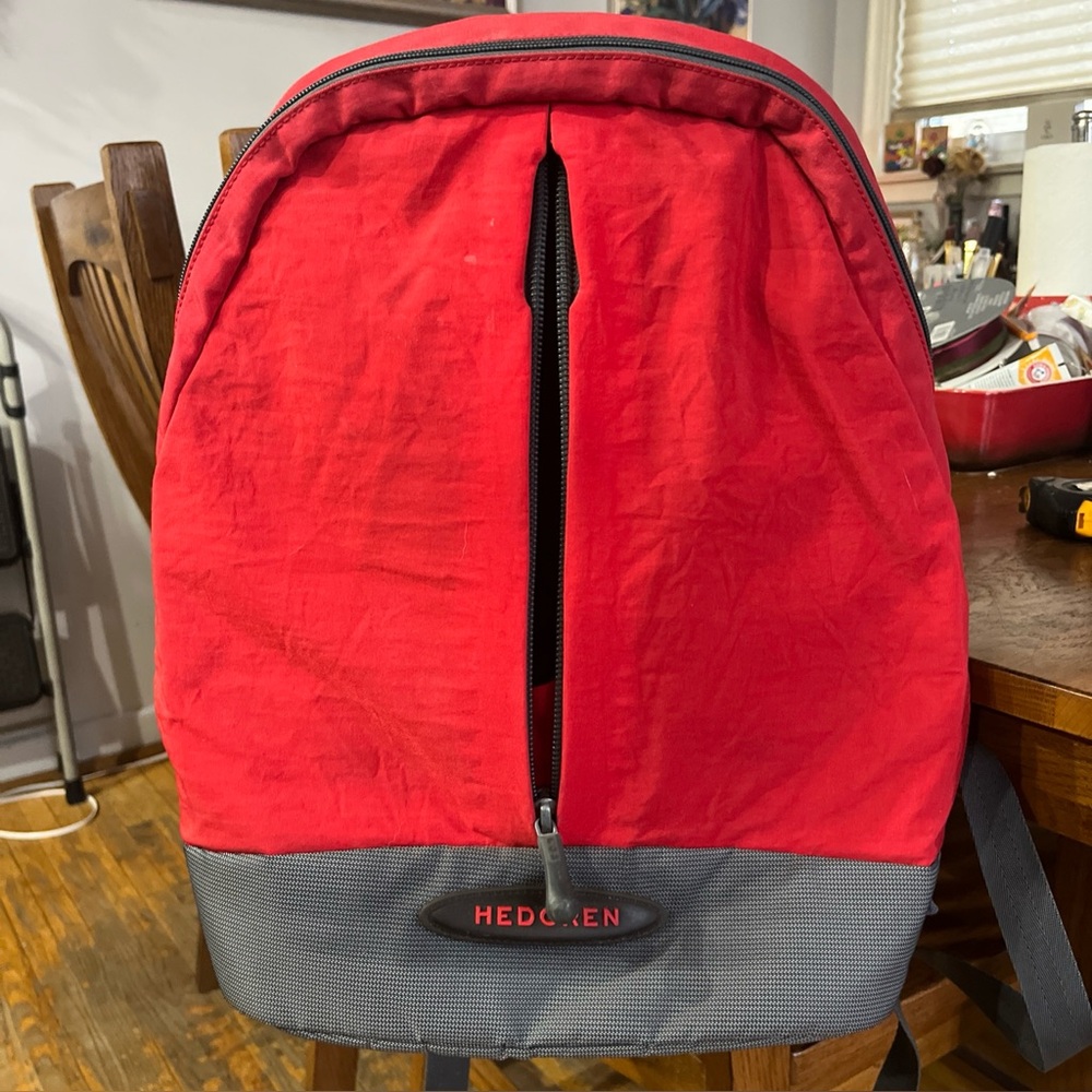 Hedgren Red and Gray Men's Backpack